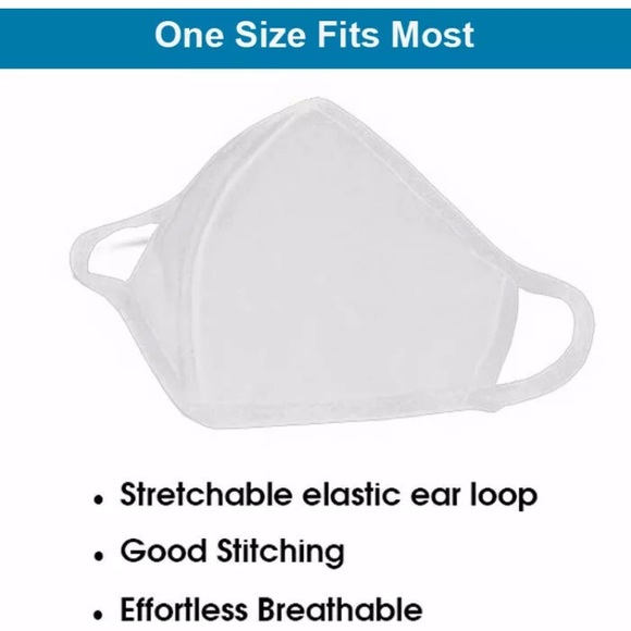 🔥BUNDLE OF 3 WHITE - Washable facemask 🔥 - Picture 5 of 8